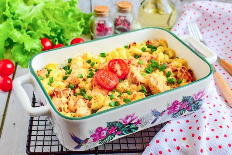 Cheesy Oven-Baked Chicken Pasta