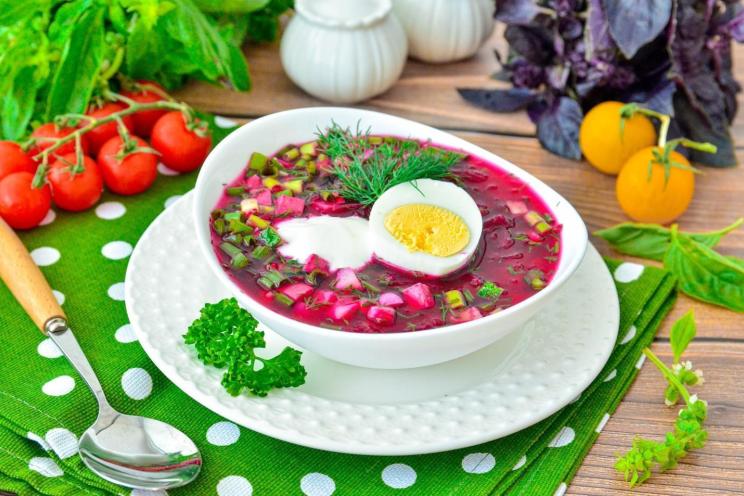 Refreshing Summer Cold Borscht with Sausage Refreshing Summer Cold Borscht with Sausage