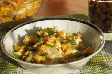 Chicken and Crouton Breakfast Salad