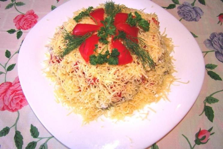 Mystery Eggplant Salad with Tomato and Cheese