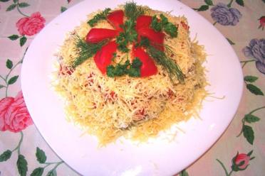Mystery Eggplant Salad with Tomato and Cheese
