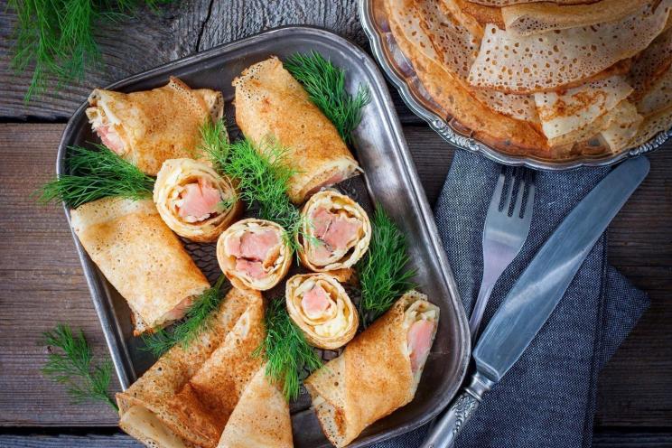 Red Fish Pancake Rolls Red Fish Pancake Rolls