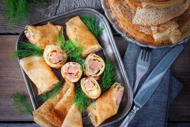 Red Fish Pancake Rolls