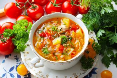 Chicken and Fresh Cabbage Summer Soup