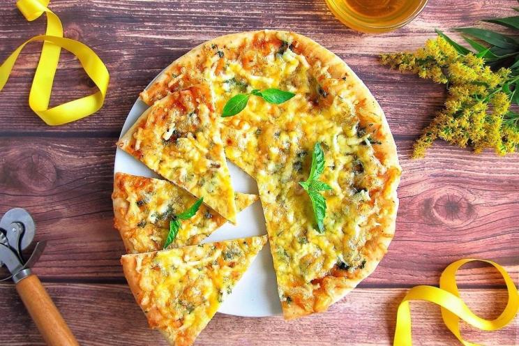 Honey-Infused Four Cheese Pizza