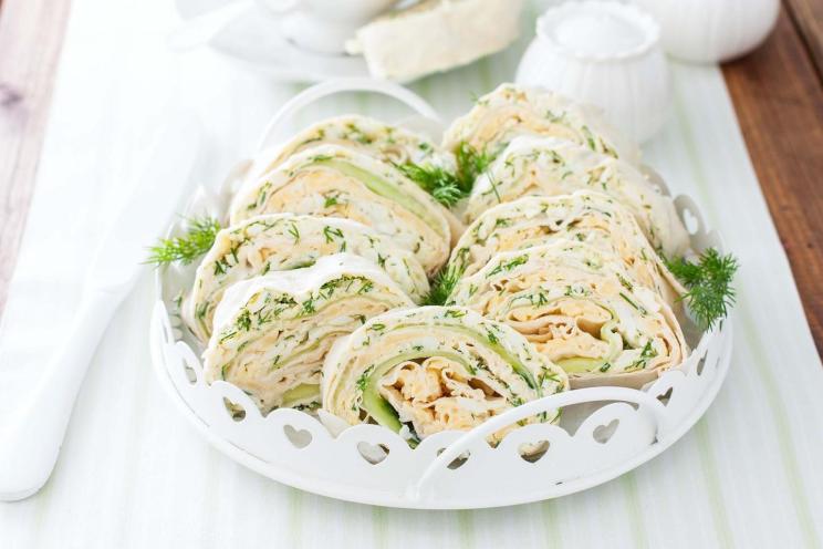 Quick & Fresh Egg and Cucumber Lavash Roll