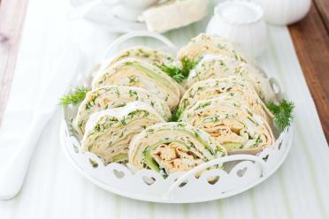 Quick & Fresh Egg and Cucumber Lavash Roll