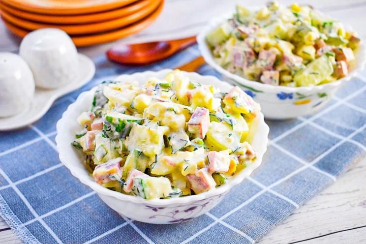 Sausage, Cucumber, and Egg Salad
