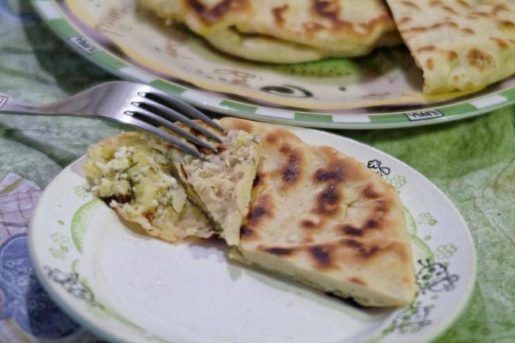 Herbed Potato and Curd Cheese Flatbreads