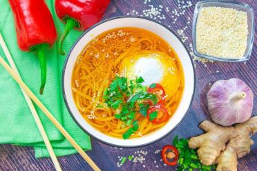 Chicken Ramen with Poached Egg