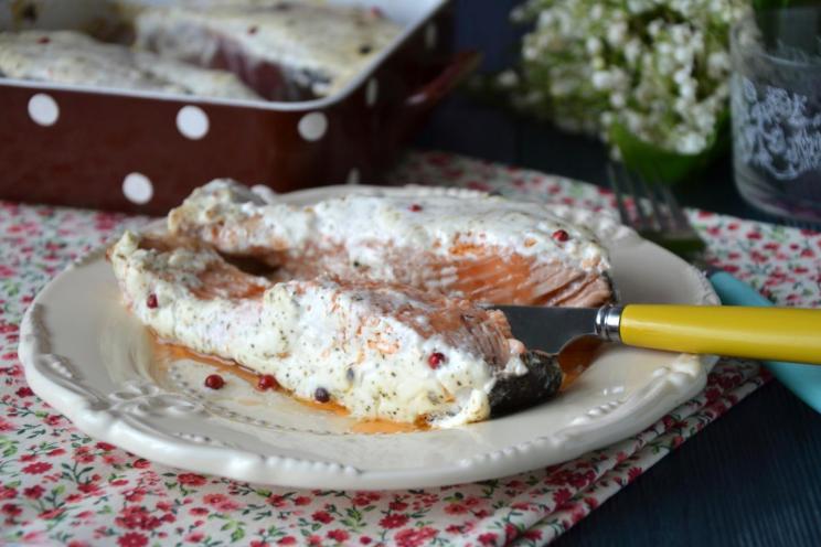 Creamy Baked Trout Steaks