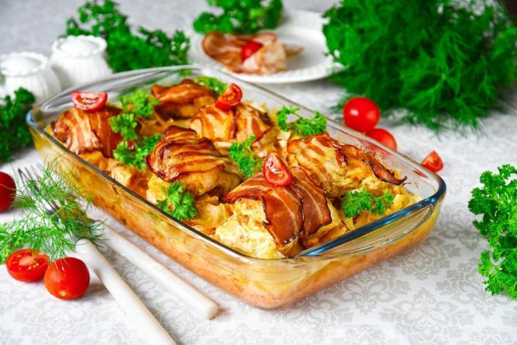 Bacon-Wrapped Oven-Baked Chicken