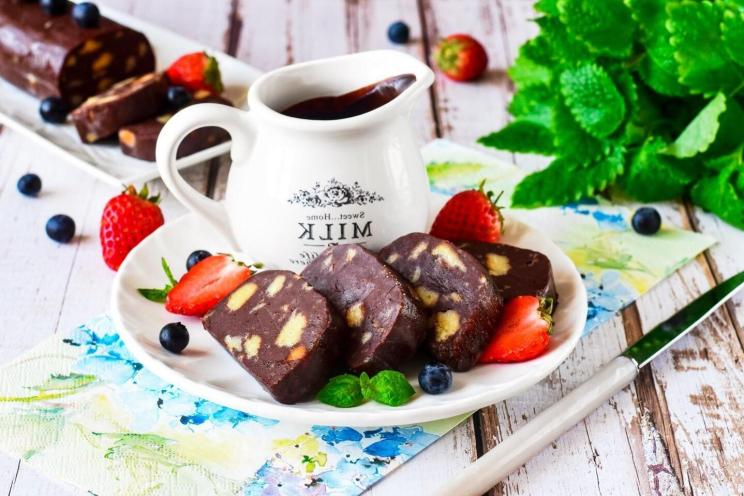 Classic Chocolate Cookie Sausage Dessert