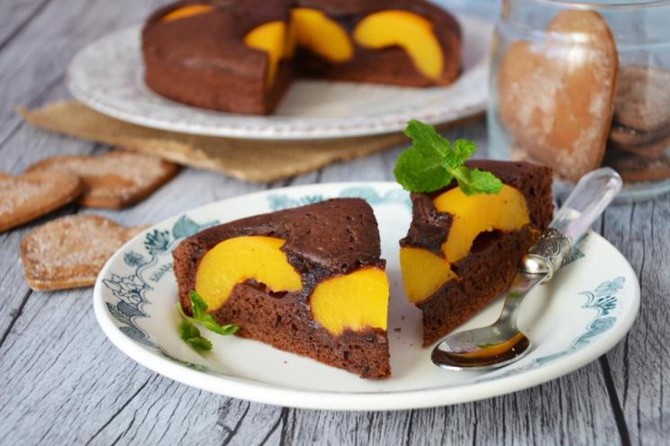 Peach Chocolate Delight Pie