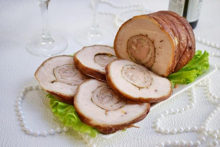 Pork Roll Wrapped in Onion Skins
