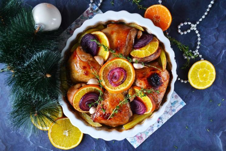 Festive Baked Chicken in Red Wine Marinade Festive Baked Chicken in Red Wine Marinade
