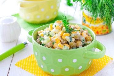 Pea, Corn, and Egg Salad Delight