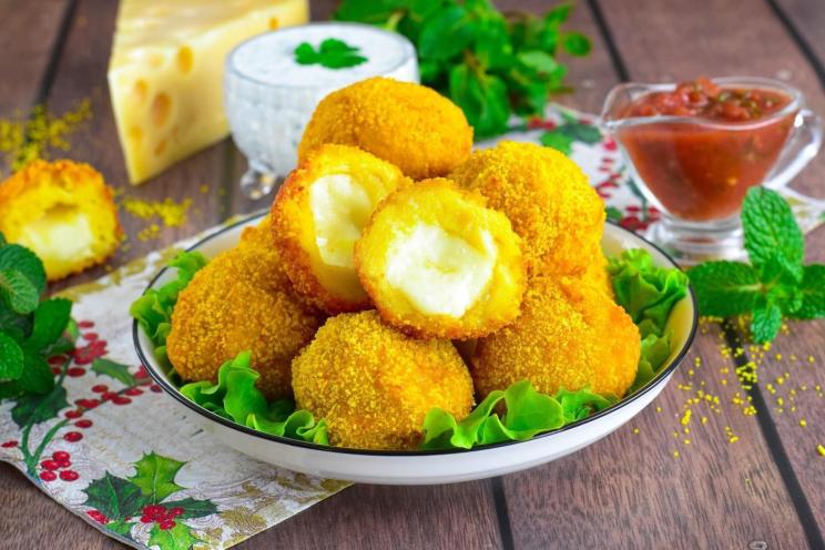 Cheesy Fried Potato Balls