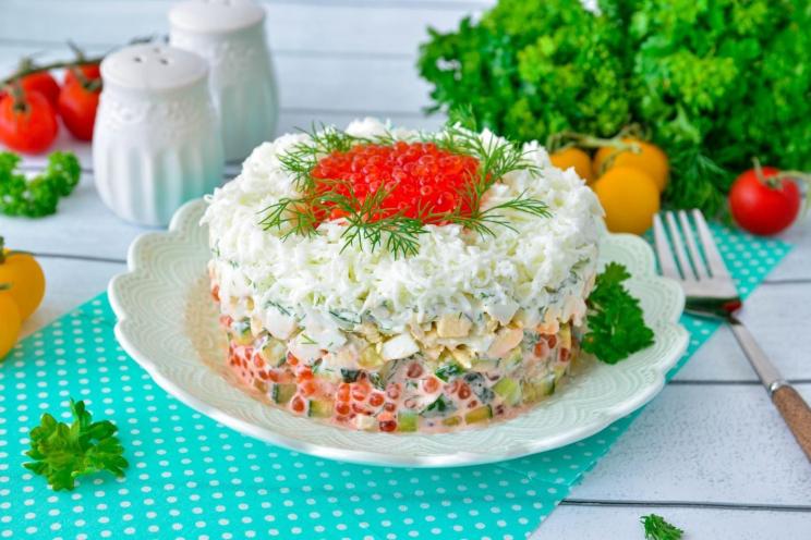 Festive Red Caviar Salad Festive Red Caviar Salad