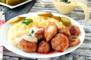 Authentic Swedish Meatballs with Lingonberry Jam and Creamy Gravy