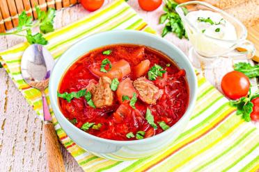 Easy Slow Cooker Pork Borscht