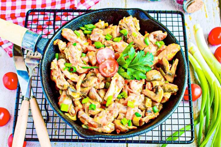 Quick and Tasty Chicken Fillet with Mushrooms Quick and Tasty Chicken Fillet with Mushrooms