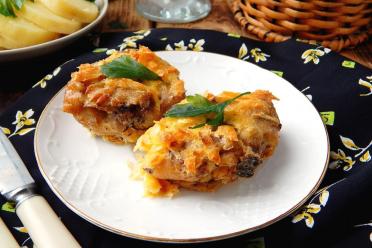 Cheesy Fried Chicken in Batter