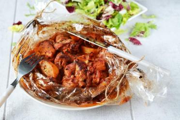 Oven-Baked Pork Shashlik in a Sleeve