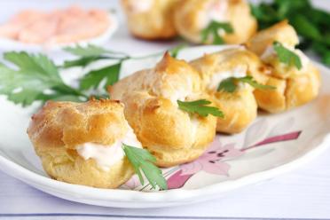 Savory Filled Snack Profiteroles