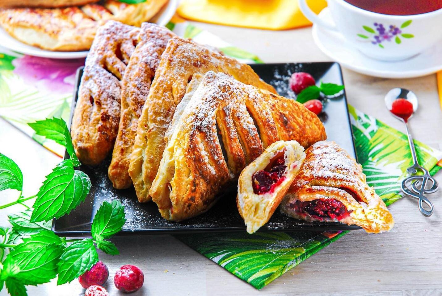 Cherry Puff Pastry Delights