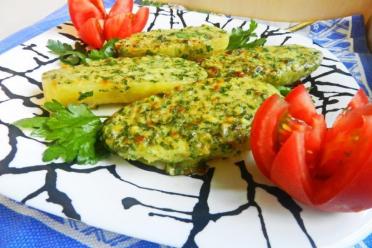 Garlic Butter Dill Baked Potatoes