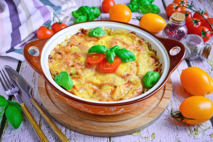 Cheesy Potato-Crusted Baked Pork