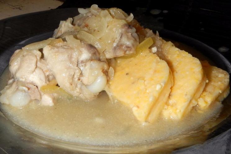 "Circassian Chicken Stew: Djed Liebje with Sour Cream and Flour" "Circassian Chicken Stew: Djed Liebje with Sour Cream and Flour"