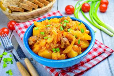 Hearty Cabbage, Potato, and Meat Stew