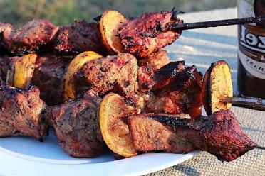 Czech Beer and Lemon Shish Kebab