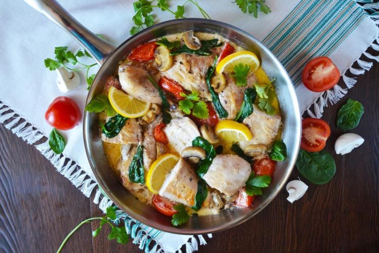 Tuscan Creamy Chicken with Mushrooms