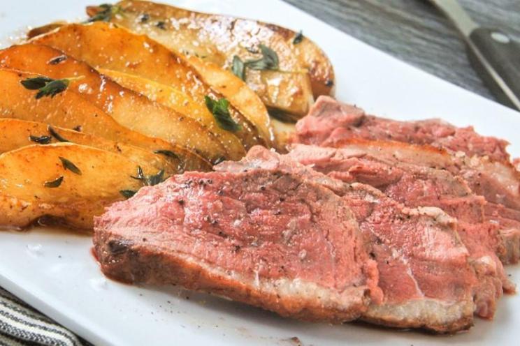 Duck Breast with Apples in Foil