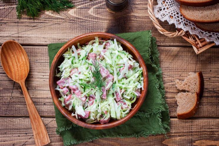 Quick & Tasty Smoked Sausage & Cucumber Salad