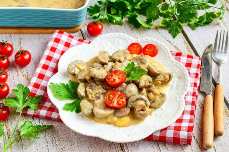 Creamy Oven-Baked Cheese Mushrooms