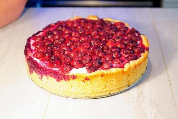 Cherry and Cream Cheese Airy Tea Cake