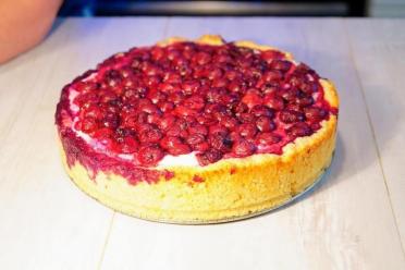 Cherry and Cream Cheese Airy Tea Cake