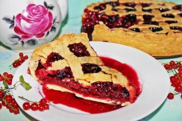 Easy Cherry Shortbread Pie