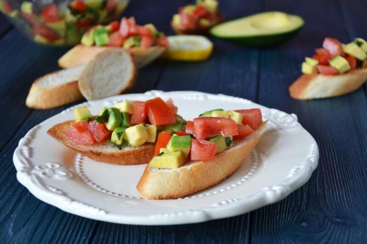 Tomato Avocado Bruschetta