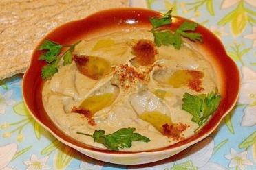 Spicy Eggplant Babaganoush with Nutty Tahini
