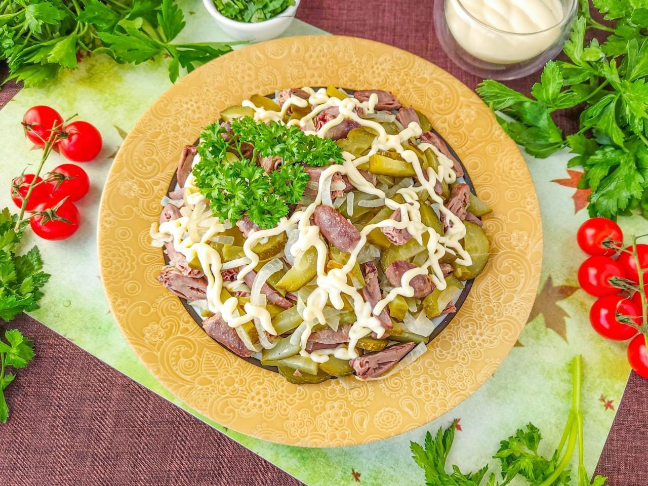 Tasty and Simple Chicken Heart Salad Tasty and Simple Chicken Heart Salad