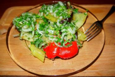 Eggplant and Bell Pepper Appetizer for Meat