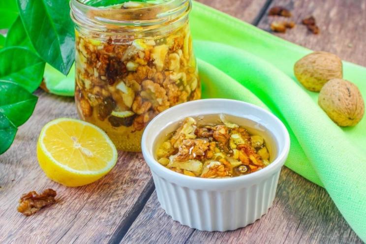 Healthy Honey Lemon Walnut Treat