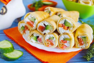 Salmon and Cream Cheese Pancakes