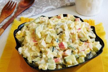Mushroom & Crab Stick Salad