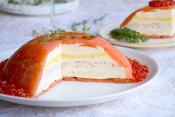Festive Fish Layered Snack Cake